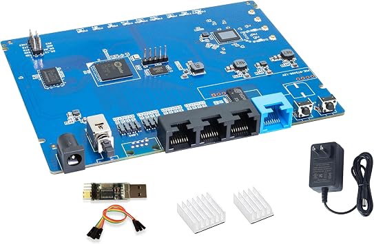 WayPonDEV Banana Pi WiFi 6 OpenWRT Router Board, Dual Band Wireless Internet Router, 802.11ax ac WiFi 6 Gigabit VPN Router, Integrated 5GE Phy and RGMII, Support WPA,WPA2,WPA3 Baisc Board Bundle