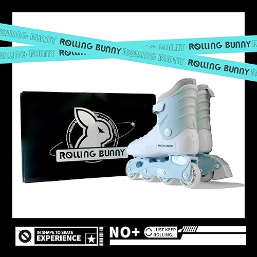 Miniatura 6 de RollingBunny Patines en línea para mujeres y niñas, patines en línea para exteriores e interiores, con carcasa exterior duradera y soporte para