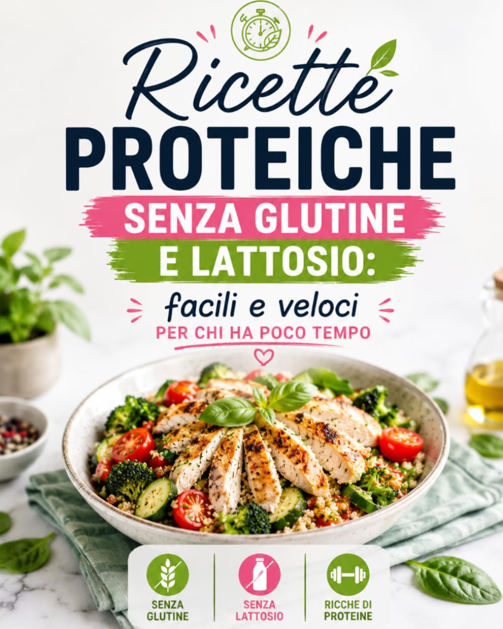 Ricette proteiche senza glutine e lattosio: facili e veloci per chi ha poco tempo: ricette senza glutine, senza lattosio, ricchi di proteine. ... Facili e veloci: ricette Pronte in 30 Minuti)