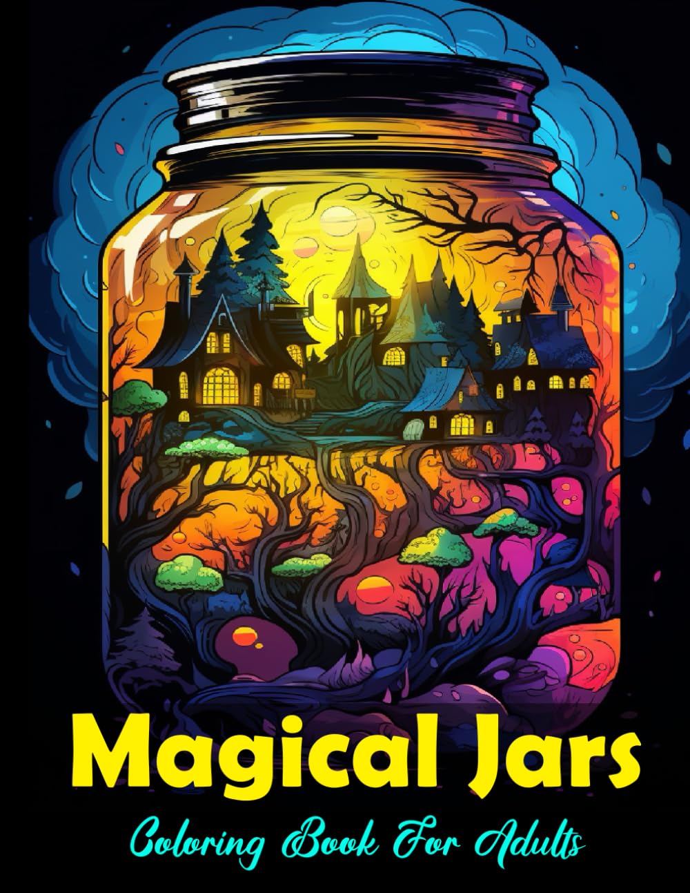 Magical Jars Coloring Book For Adults: Anxiety relief and relaxation colouring book for men and women / Relaxing adult coloring book with stress relieving designs to color