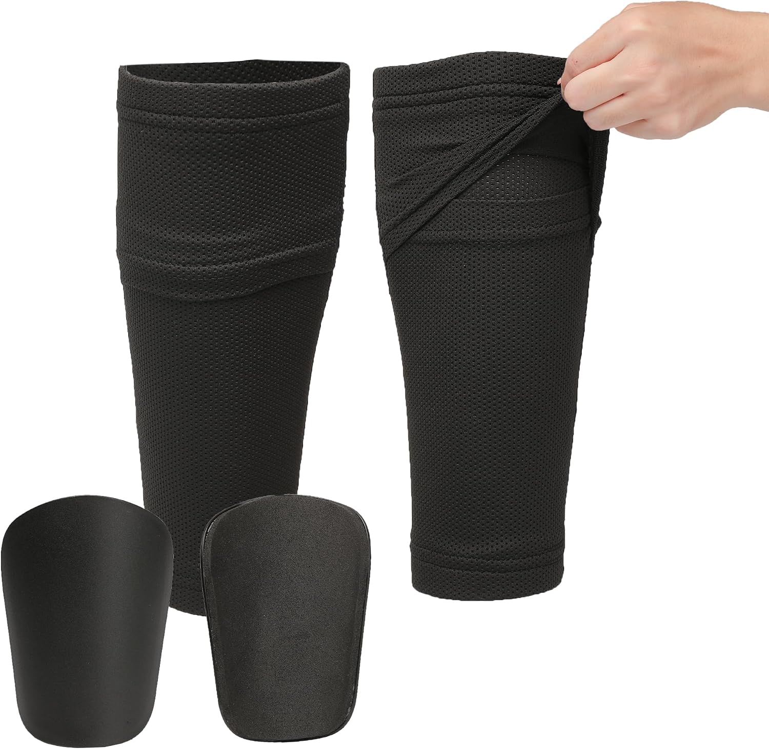 Soccer Shin Guards for Kids and Adults,Men Women Shin Guards Sets with Sleeve & Pads,Football Gear for Age 4-6 8-10 10-12