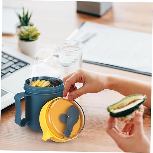 Miniatura 9 de Cabilock Tapa de taza de sopa para oficina Taza de sopa portátil para microondas, taza de cereales, aislada, color aleatorio