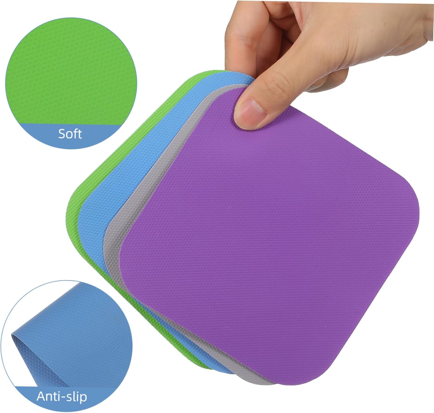 HEMOTON Rubber Jar Openers 4pcs Rubber Jar Opener Gripper Pad Square Jar Opener for Weak Hands-Silicone Heat Insulation Pad Grippers Cushion for Opening Jars Jar Openers Pads