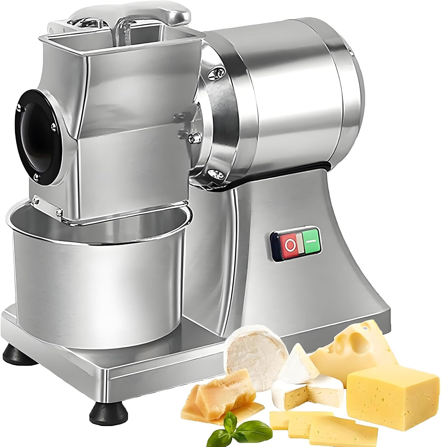 Electric Cheese Grater for Block Cheese,550W Stainless Steel Heavy Duty Cheese Shredder,Commercial Cheese Slicer Grater Grinder for Cheese Butter Cheese Bread Bran, 0.75HP/550W 88lb/hour