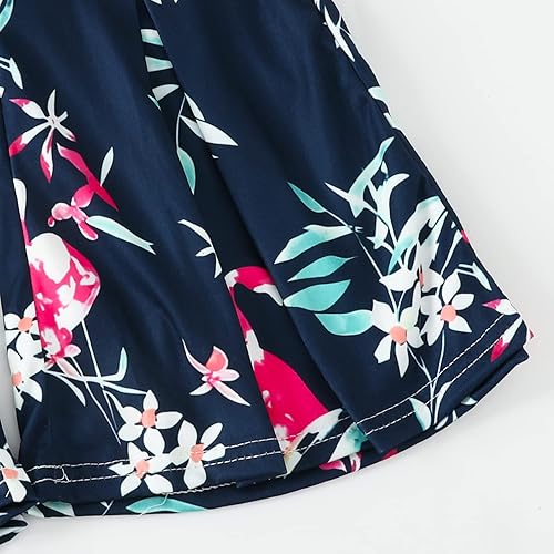 Miniatura 5 de Fashion Little Girl's 2 Piece Clothes Set Summer Toddler Garments Ruffle Trim Top and Floral Long Bell Bottoms Pants