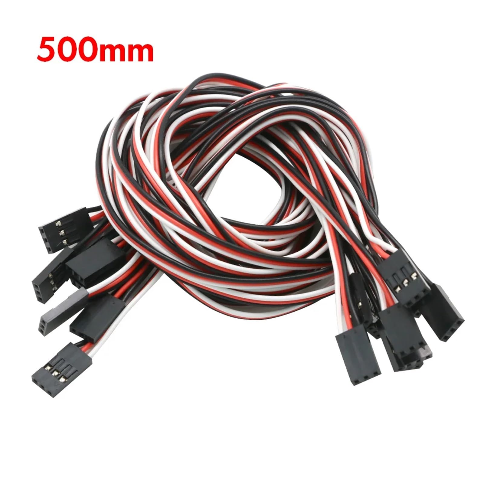 MIUYTRN 100 Teile/los 10 cm 15 cm 20 cm 30 cm Stecker Stecker Servo Verlängerungskabel Draht Kabel 100mm Flugzeug Quadcopter cuicui(500MM)