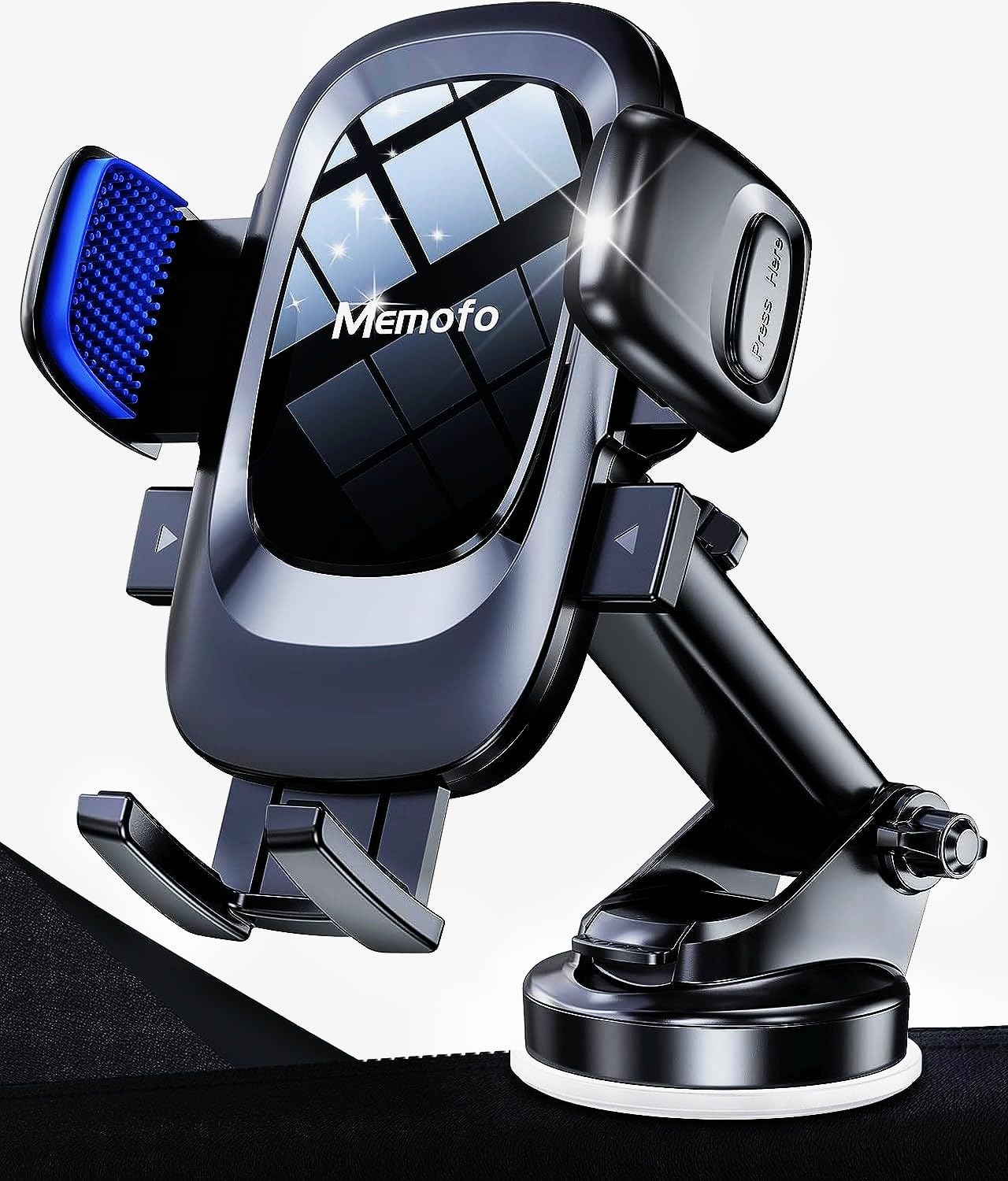 incomplete.MEMOFO Cell Phone Holder car, Windshield Dashboard Phone Holder with Suction Cup Base and Telescopic Arm for iPhone, Samsung, Google, Nokia, Other Smartphones