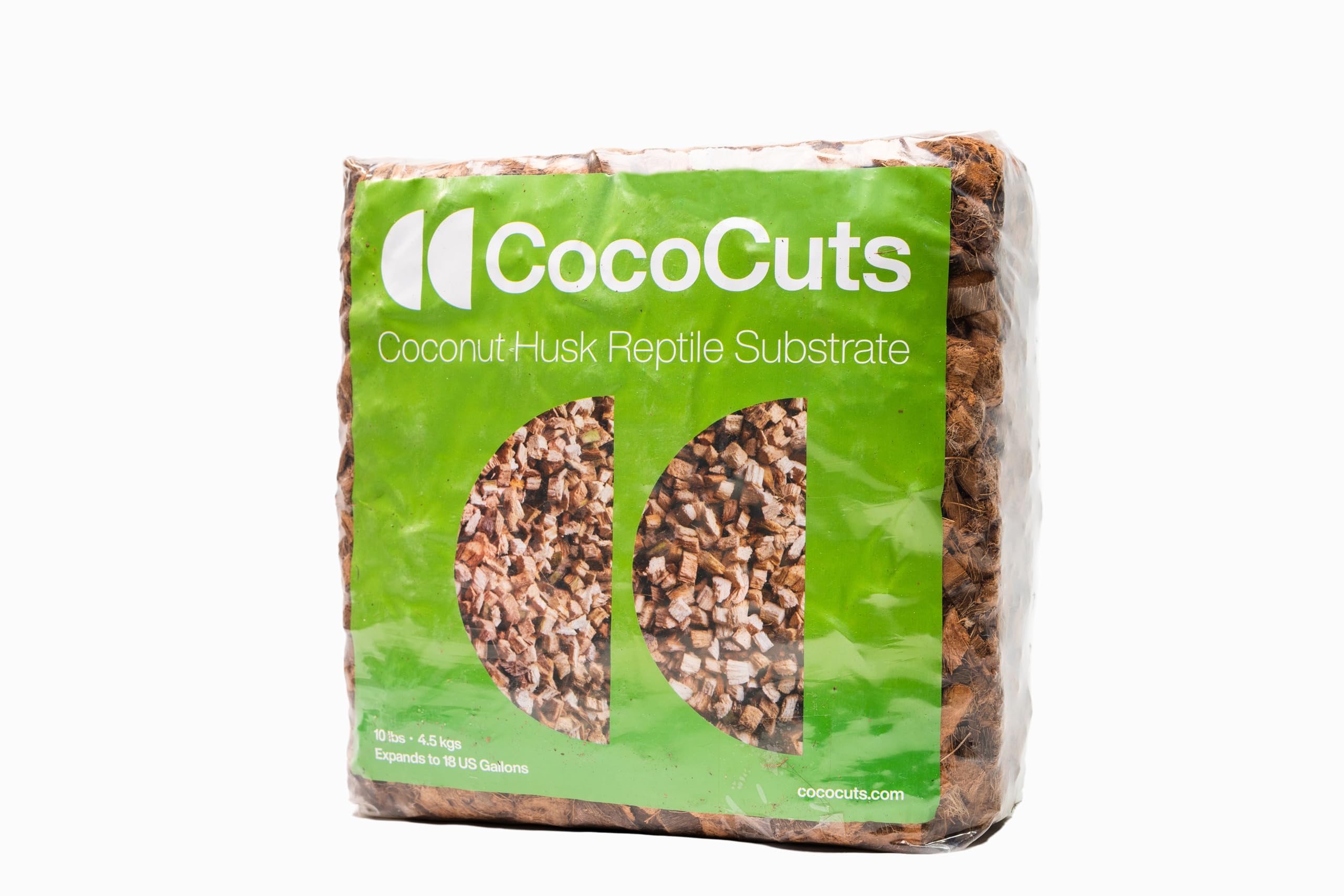 Sustrato de cáscara de coco para reptiles, bloque de 10 libras