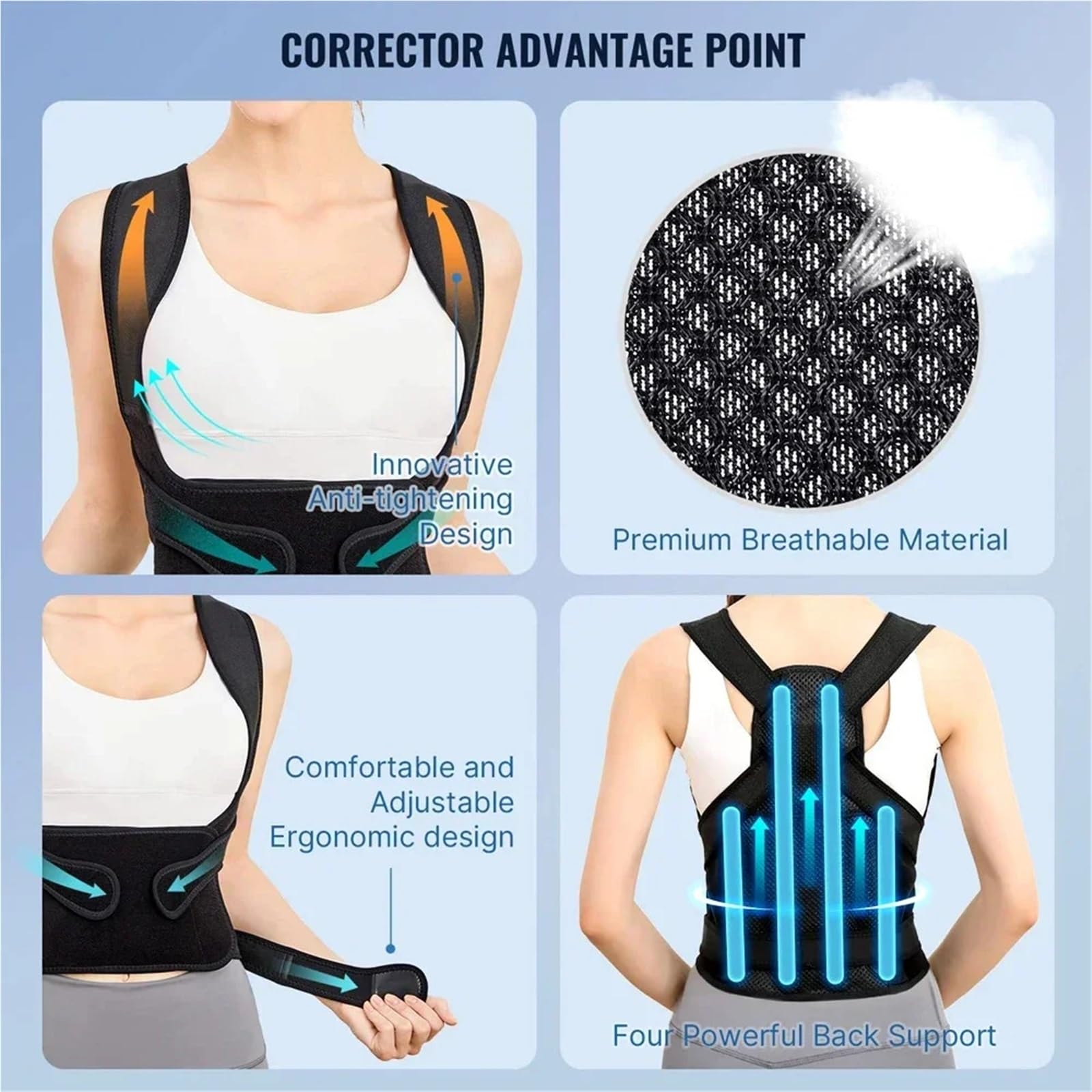 Generico Verstellbarer Rückenstützgürtel für Komfort – Unisex-Design (L)