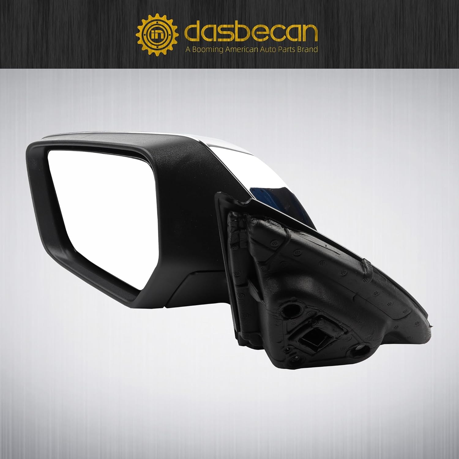 Dasbecan Left Driver Side Mirror Compatible with Chevy Impala 2014-2020 Manual Folding Power Glass Heated with Turn Signal Puddle Light Memory Replaces 22936937PFM Chrome 12Pins