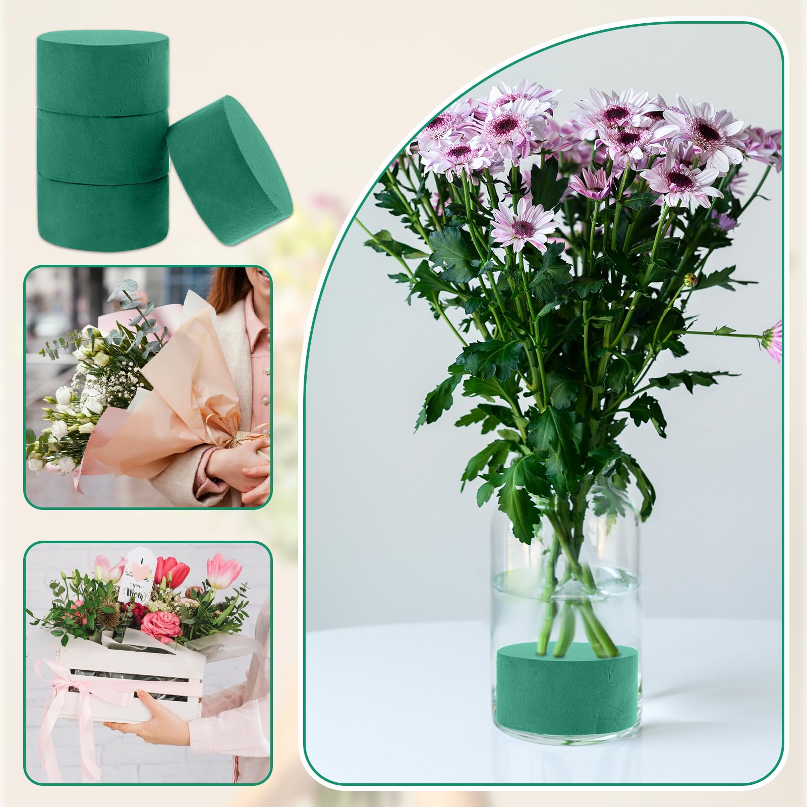 8 x fleurs artificielles, colonne de roses murales, décoration murale de fleurs en soie en