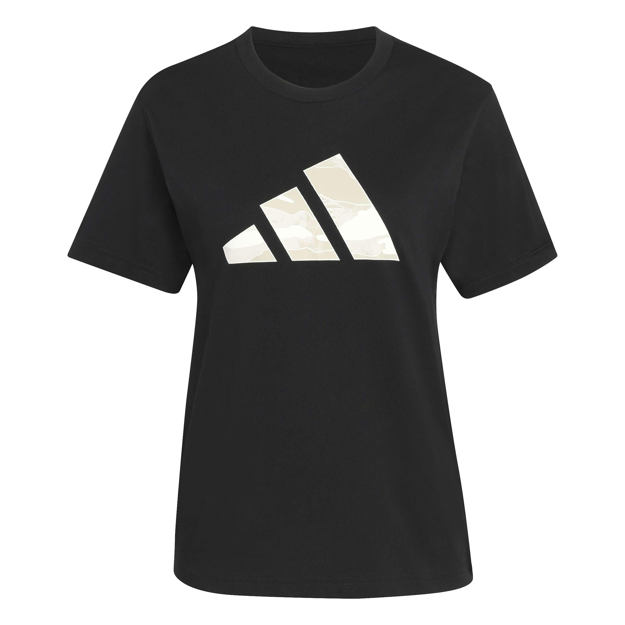 adidas Women's CAMO Graphic T-Shirt, Black, M