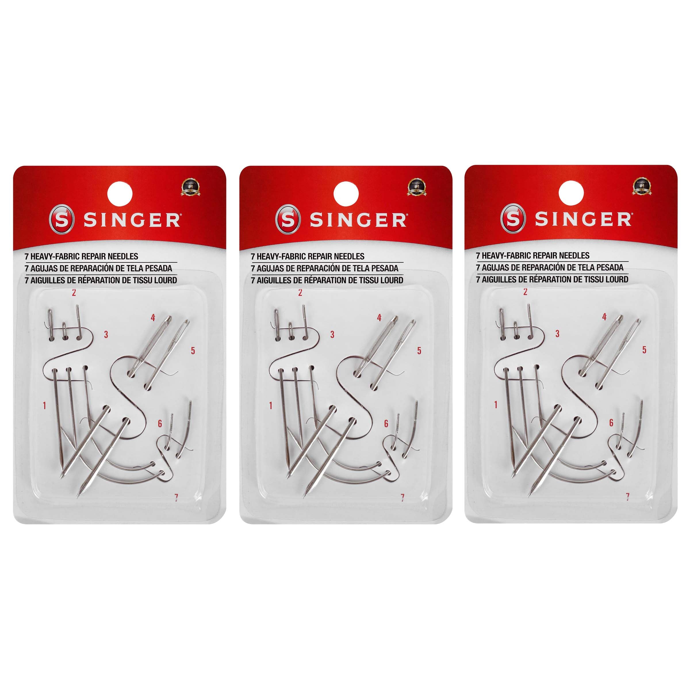SINGER Heavy Duty Household Hand Needles 7 Count, 3-Pack