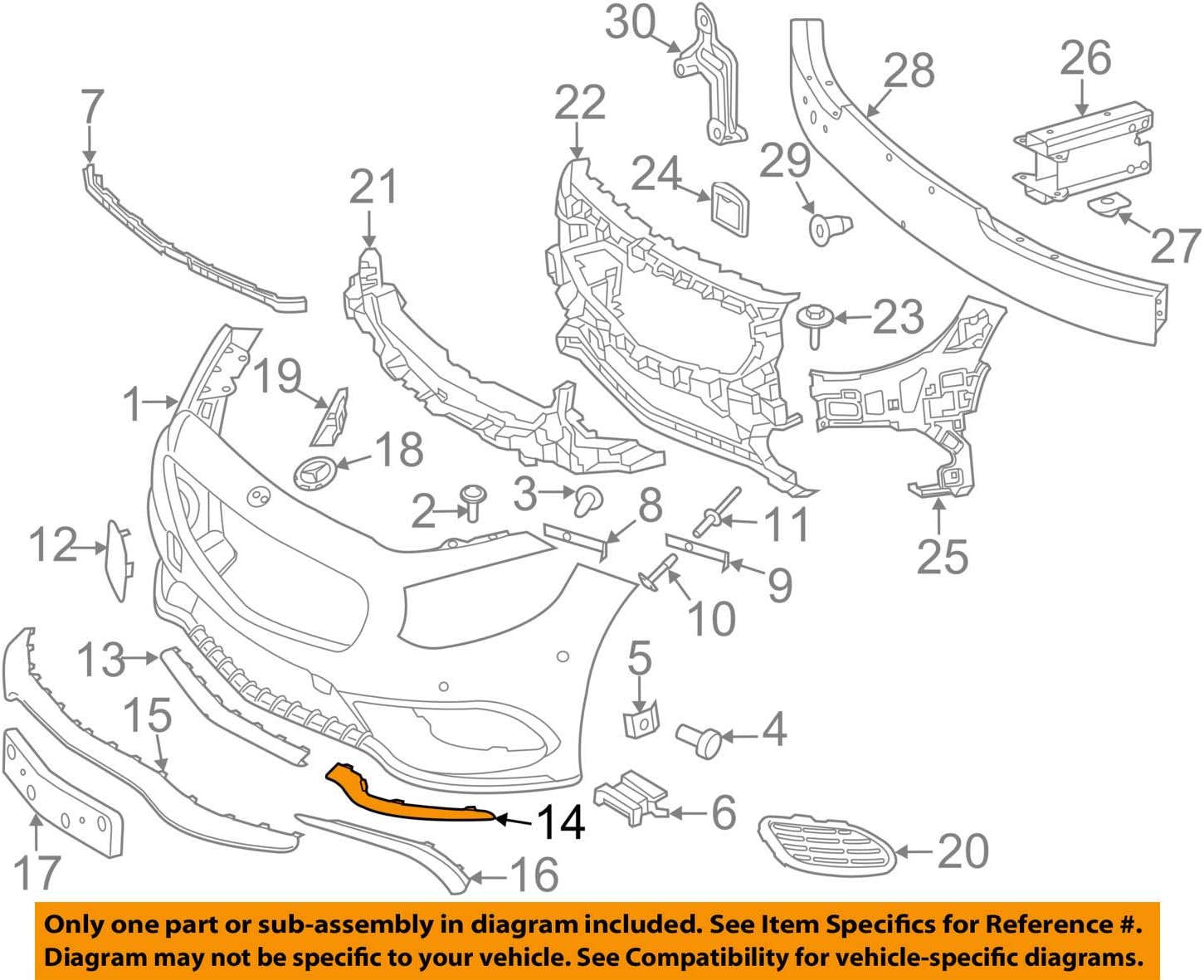 Mercedes Benz Genuine Lower Trim 217-885-13-21