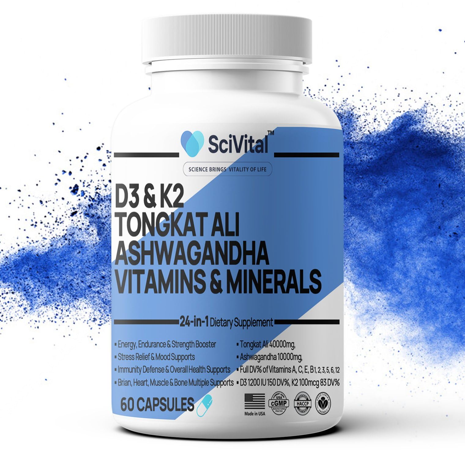 Buy Ashwagandha s Extra Strength 10000mg, Tongkat Ali 40000mg, Multi