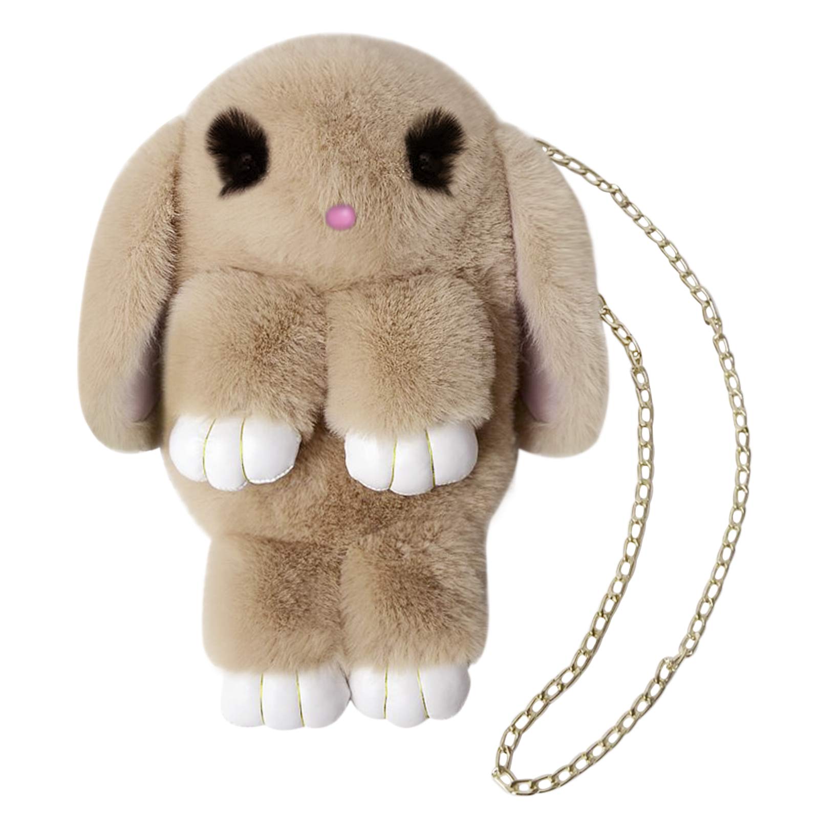Ylucky Kids Plush Faux Fur Rabbit Shoulder Satchel Backpack for Women (Beige) (B07K15DD45) Amazon Price History, Amazon Price Tracker