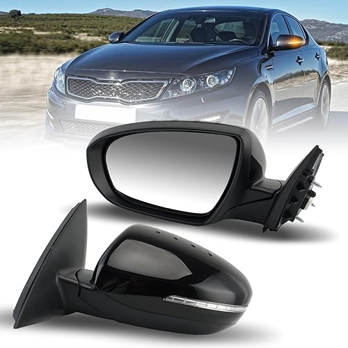 Miniatura 9 de Para Kia Optima 2014 2015 con señal de giro calentada puerta lateral espejo pasajero derecho reemplazo KI1321175 (blanco)