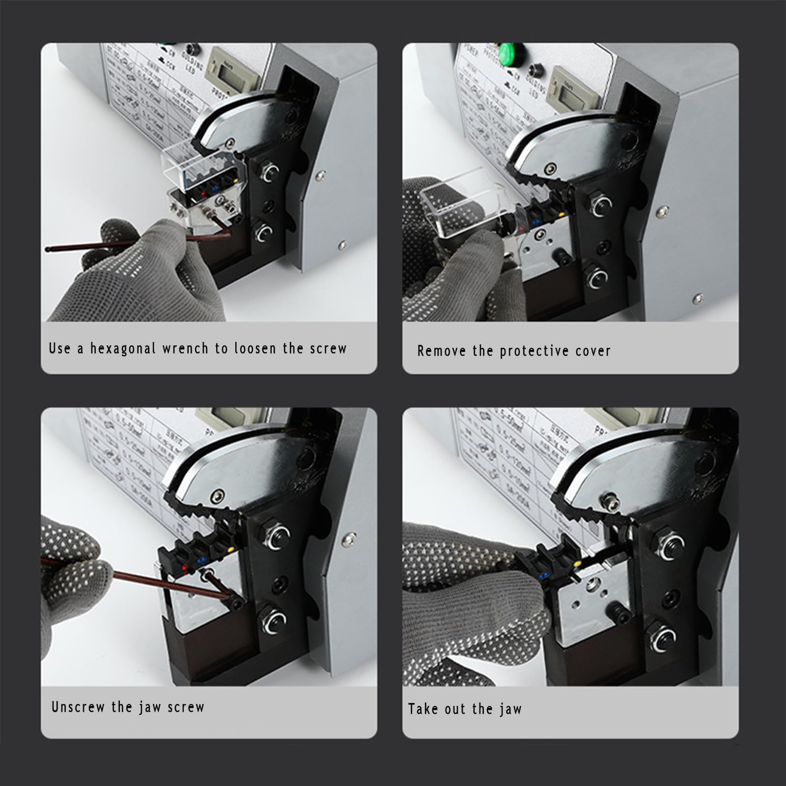 Alicates de crimpado eléctricos, máquina prensadora en frío, pelacables y herramienta de corte, adecuados para crimpado de terminales de 0,5 mm² a 120 mm²