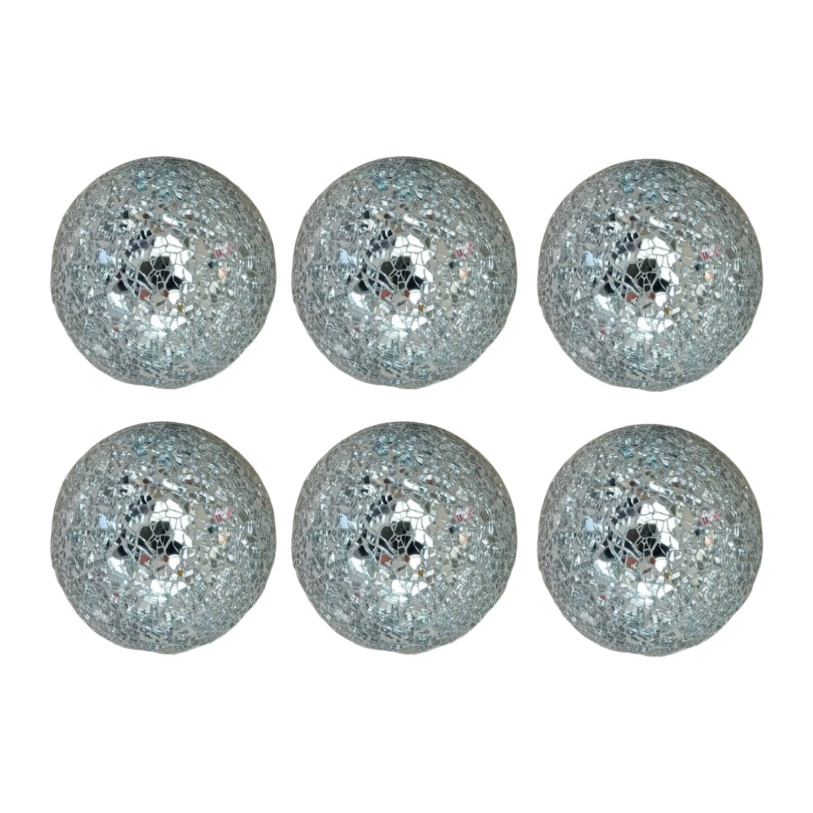 Vidrio de 8 cm Yunmeryker blanco plateado ideal para centros de mesa de salón