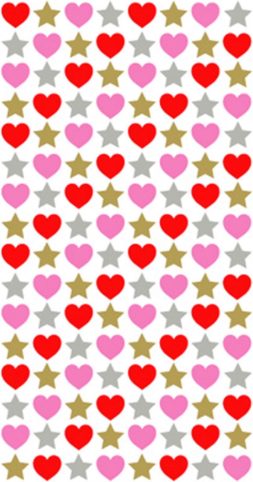 Purple Peach Stars and Hearts - Color: Stars