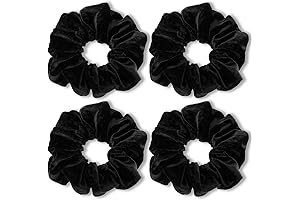 4 Pcs Big Velvet Scrunchy Set for Thick Hair