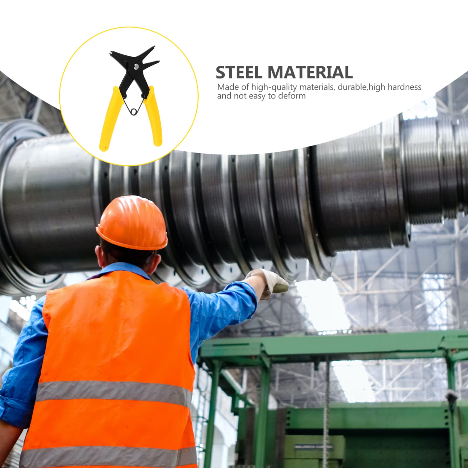 Yardenfun 3 Pcs Circlip Pliers Snap Ring Pliers Spring Clamp Plier Sprung Welding Spring Plier Clamp Circlip Hose Pinch Off Pliers Repairing Accessory Household Plier Steel Yellow