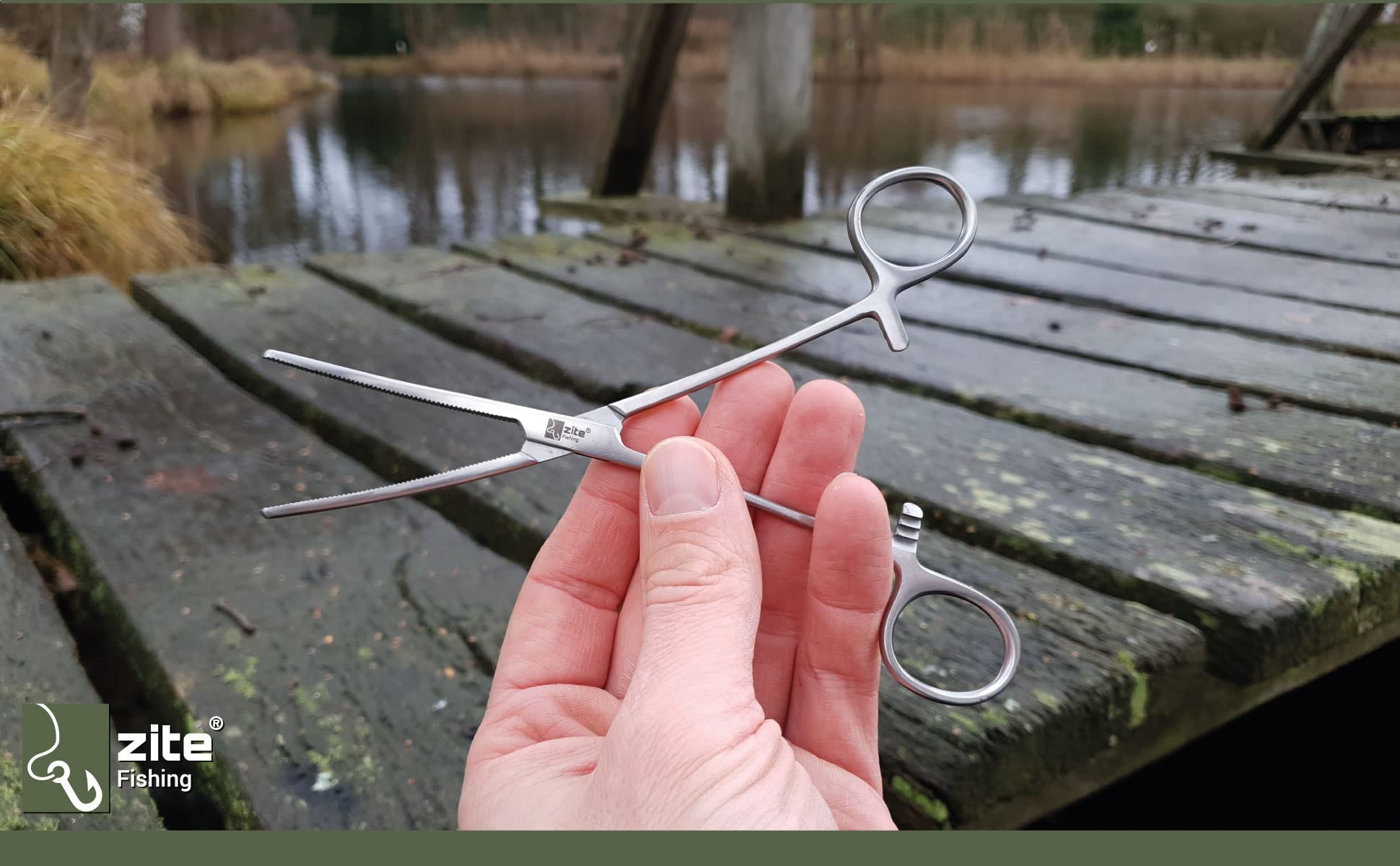 Zite Fishing Szczypce do luzowania haków Szczypce do usuwania haczyków Wędkowanie 18 cm wygięte