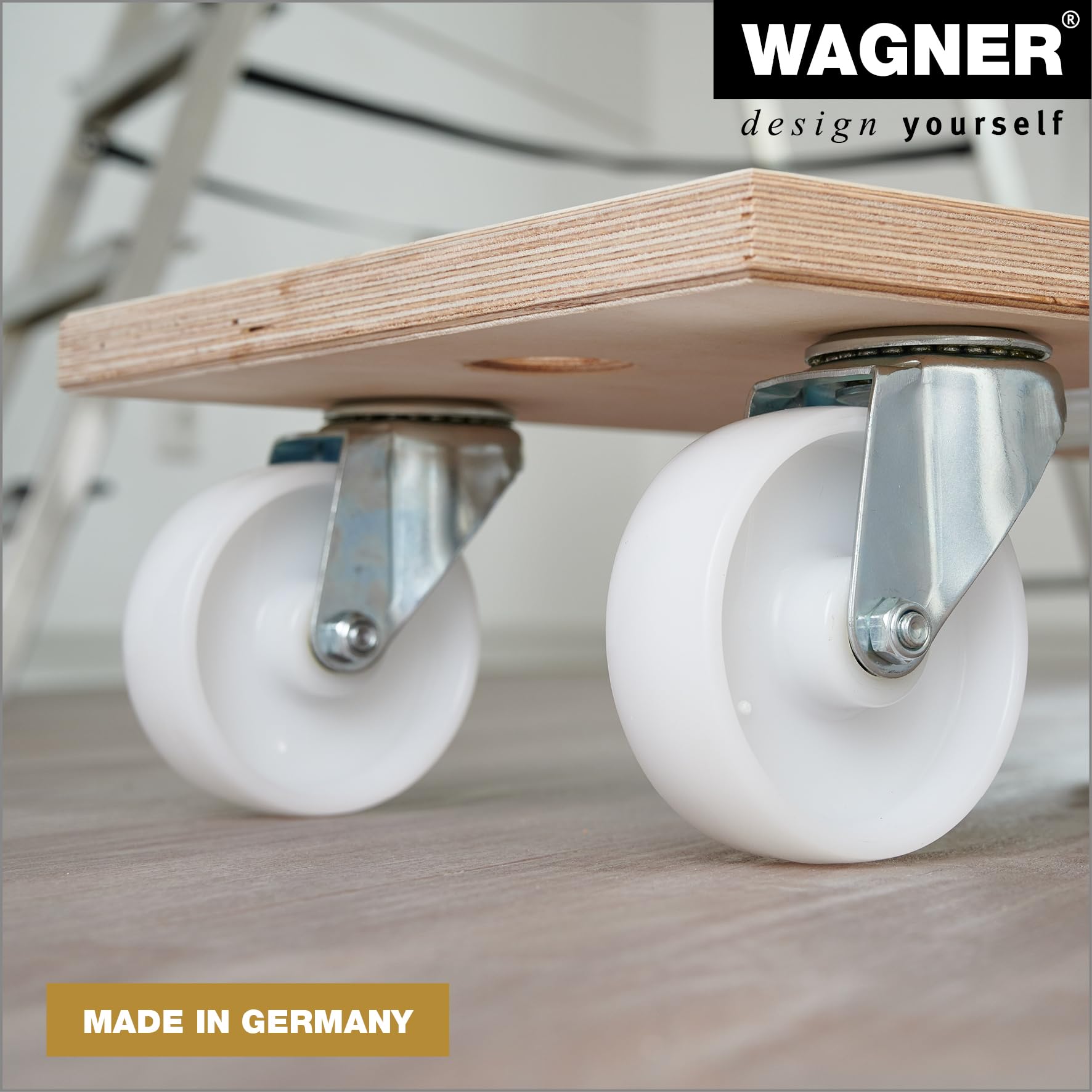 WAGNER Design Yourself Chariot de Transport MM 1127 I 59 x 30 cm - Charge 500 kg - Plateau multiplex 24 mm - Trou de Transport - pour Objets encombrants, équipements et Meubles certifié FSC-20112701