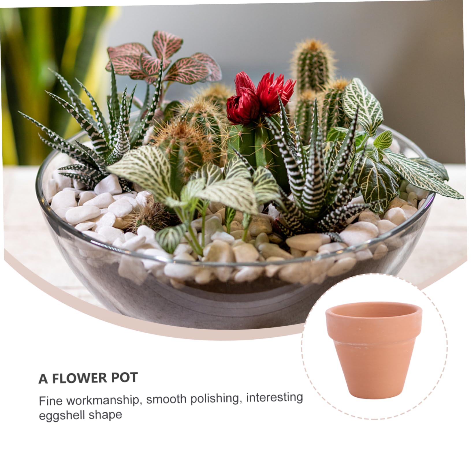 Yishang Mini vasi in terracotta con fori di drenaggio, 3 cm, piante grasse, cactus asilo nido minuscoli vasi in argilla per interni ed esterni, fai da te, bomboniere (18 pezzi