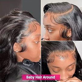 Subella HD Lace Front Wigs Human Hair Pre Plucked Straight 220% Density 13x5 HD Lace Frontal Wig With Baby Hair 12A Transparent Human Lace Wigs For Black Women (26inch)