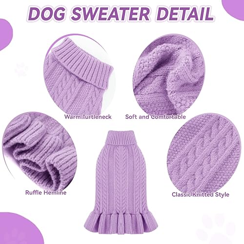 Miniatura 4 de ALAGIRLS Suéter cálido de invierno para perros de tamaño grande, ropa de Navidad Kawai, para perros grandes, perro salchicha Yorkie Pitbull, ropa