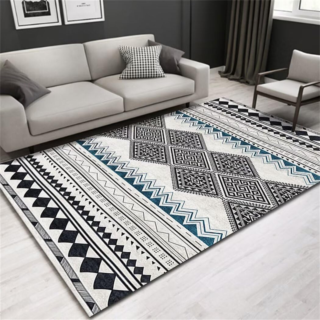 Plaid pour chien et tapis de chambre moderne bleu gris 180x230