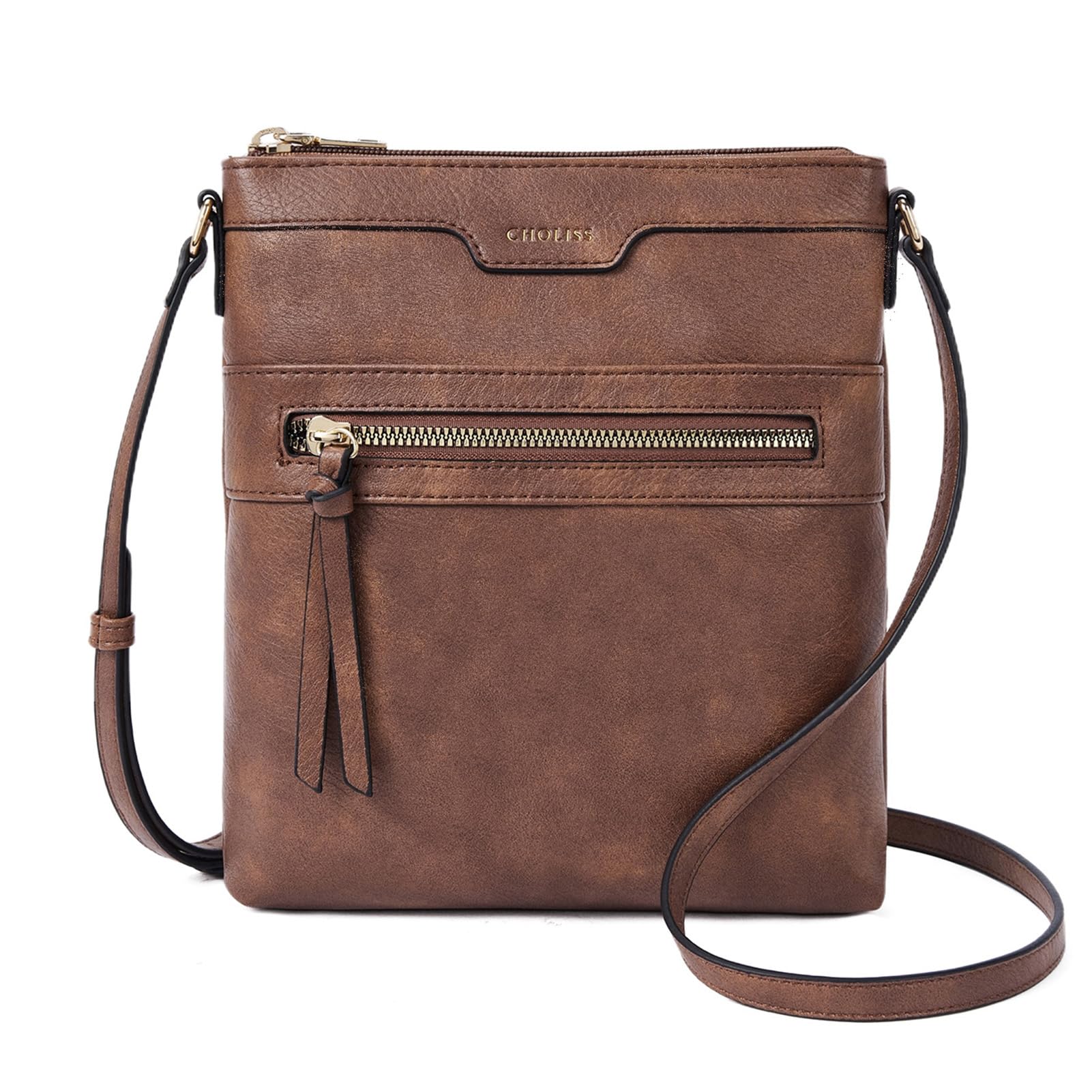 CHOLISS Small Crossbody Bags for Women, Travel over Shoulder Purses with  Soft Leather, Cell Phone Purse, Brown, S, Crossbody