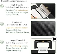 Vista 5 de Smatdecis Bandeja de brazo para sofá, mesa de clip para brazos, mesa de bandeja para reposabrazos adecuada para bebidas caseras, comida rápida, Negro