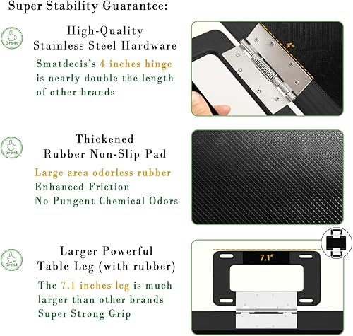 Miniatura 6 de Bandeja de mesa multifunción con clip de brazo para sofá, sofá con reposabrazos, adecuada para bebidas caseras, comida rápida, frutas, etc. Tamaño