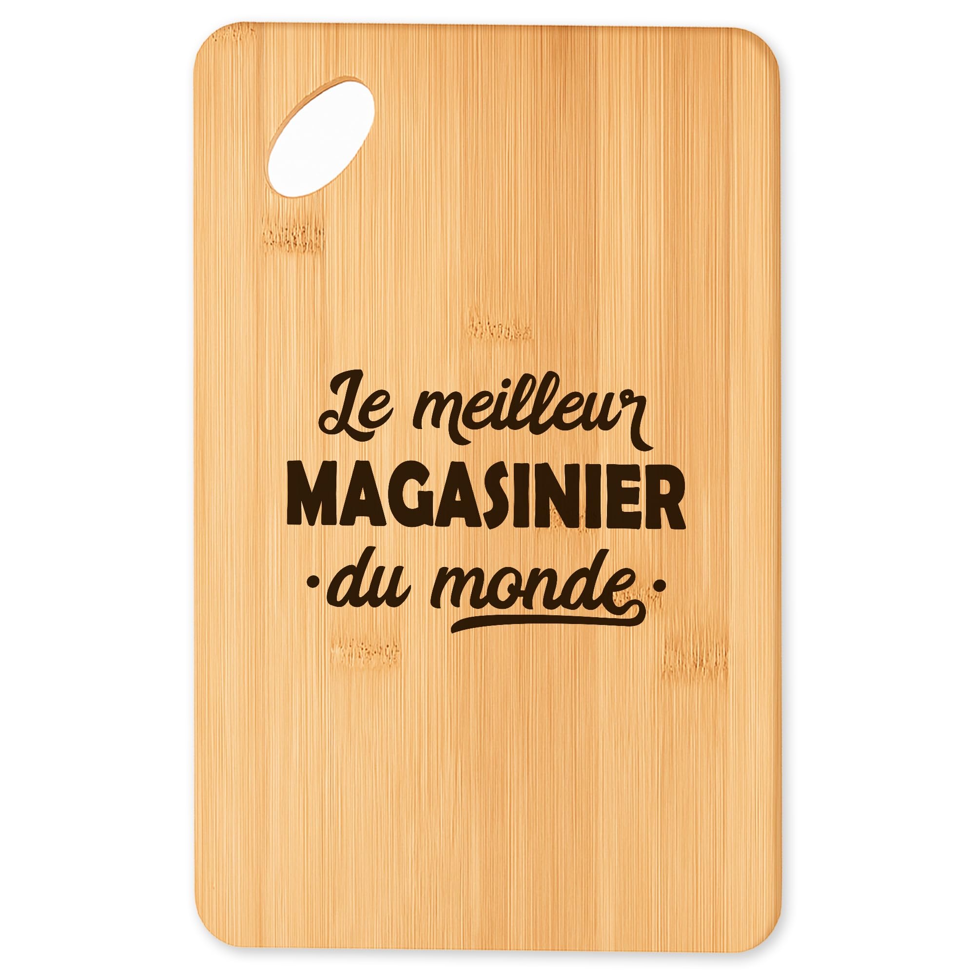 Planche à découper en bambou Super Magasinier 2 pour cuisine et apéro