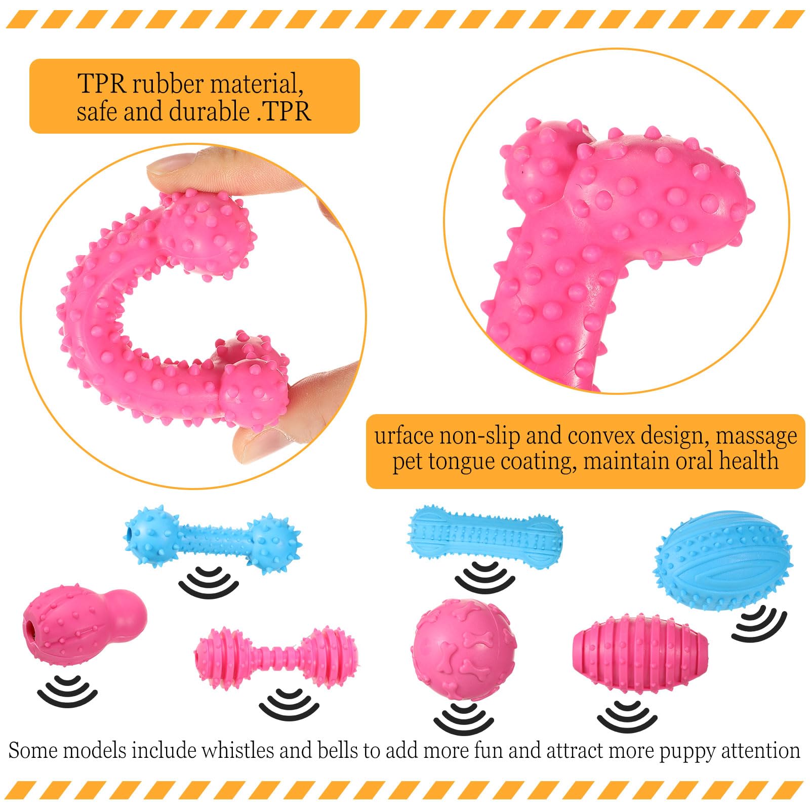 Jenaai Paquete de 50 juguetes para cachorros, juguetes masticables para dentición, juguetes suaves para masticar para perros, juguetes interactivos para dentición para perros, juguetes para dentición