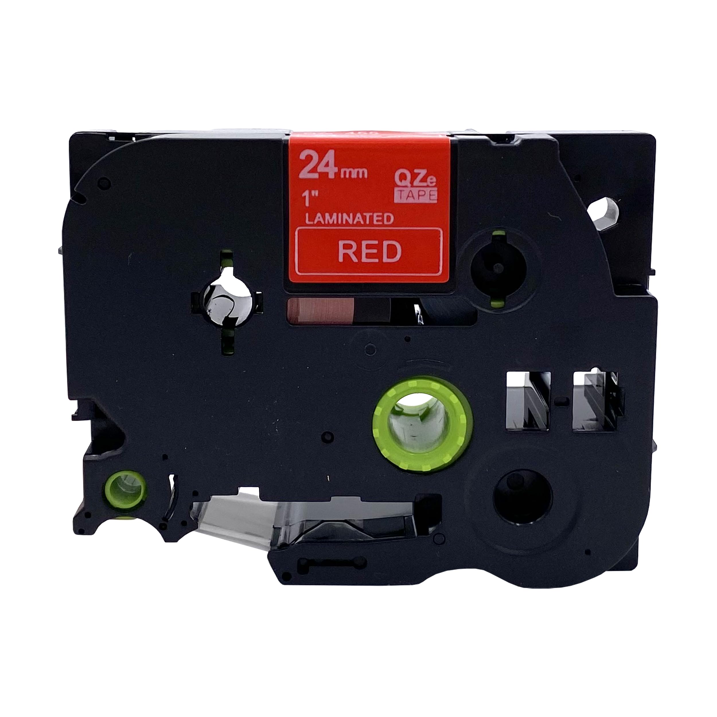 DULA Brother-kompatibel Schriftband TZe-455, 10 Kassetten, Brother P-touch, Weiß auf rot, 24 mm x 8 m