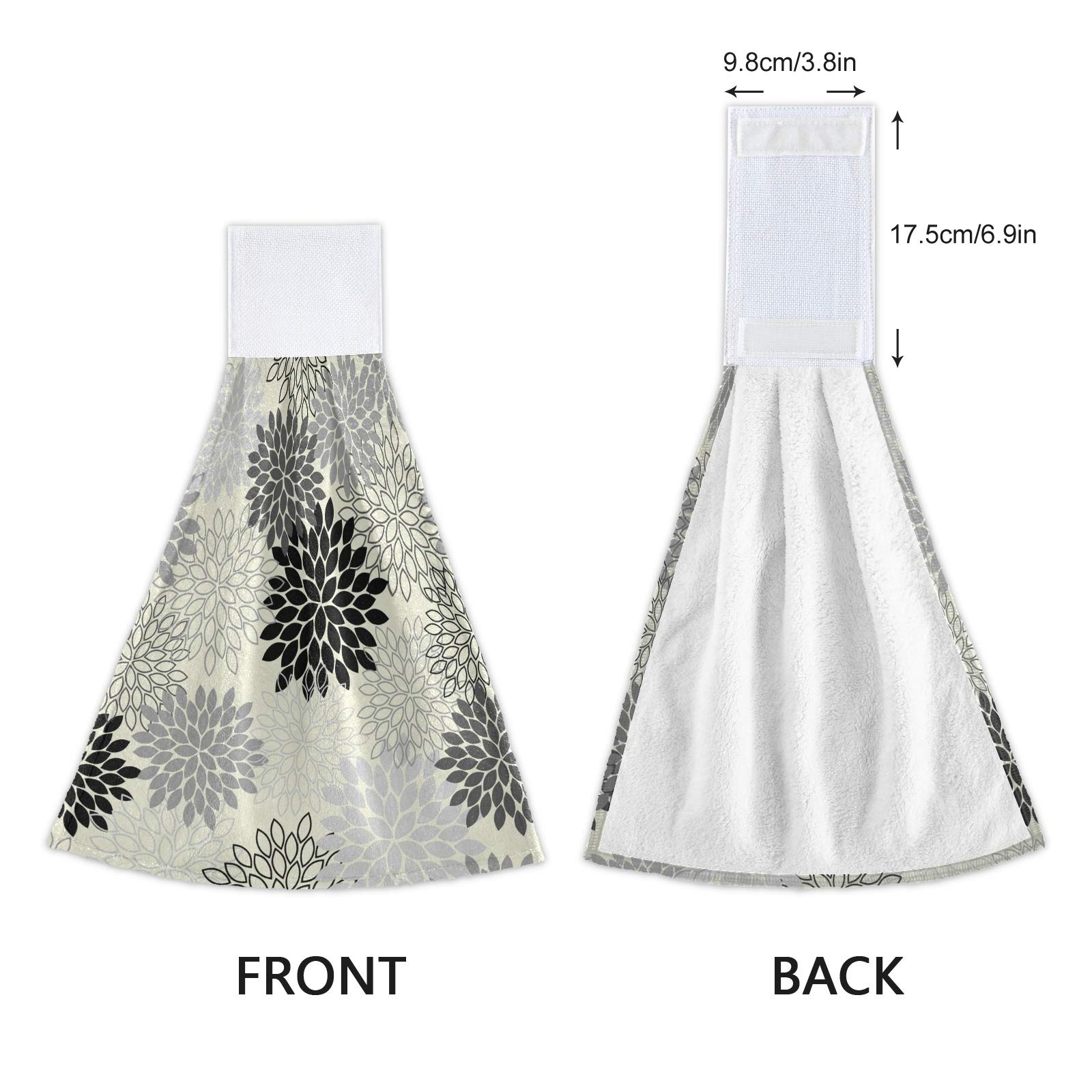 Serviettes à Suspendre En Microfibre Velours Corail - Lot De 2, Absorbantes, Motif Hérisson Pour Cuisine Et Salle De Bain
