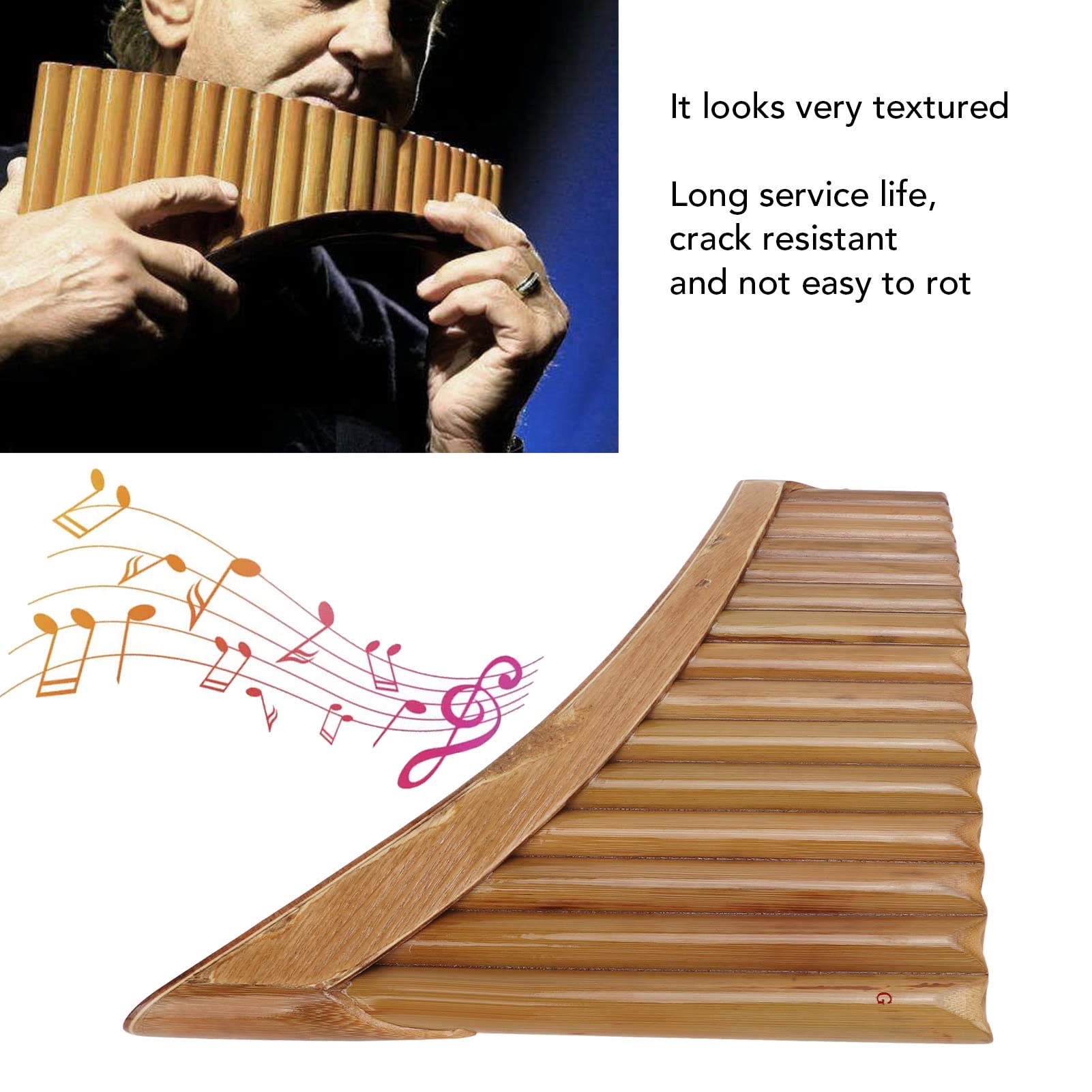 Strumento Musicale Tradizionale Cinese Flauto di Pan di bambù Flauto di Pan, di Pan di bambù Chiave G di per Principianti per Tubi di da (Mano sinistra)