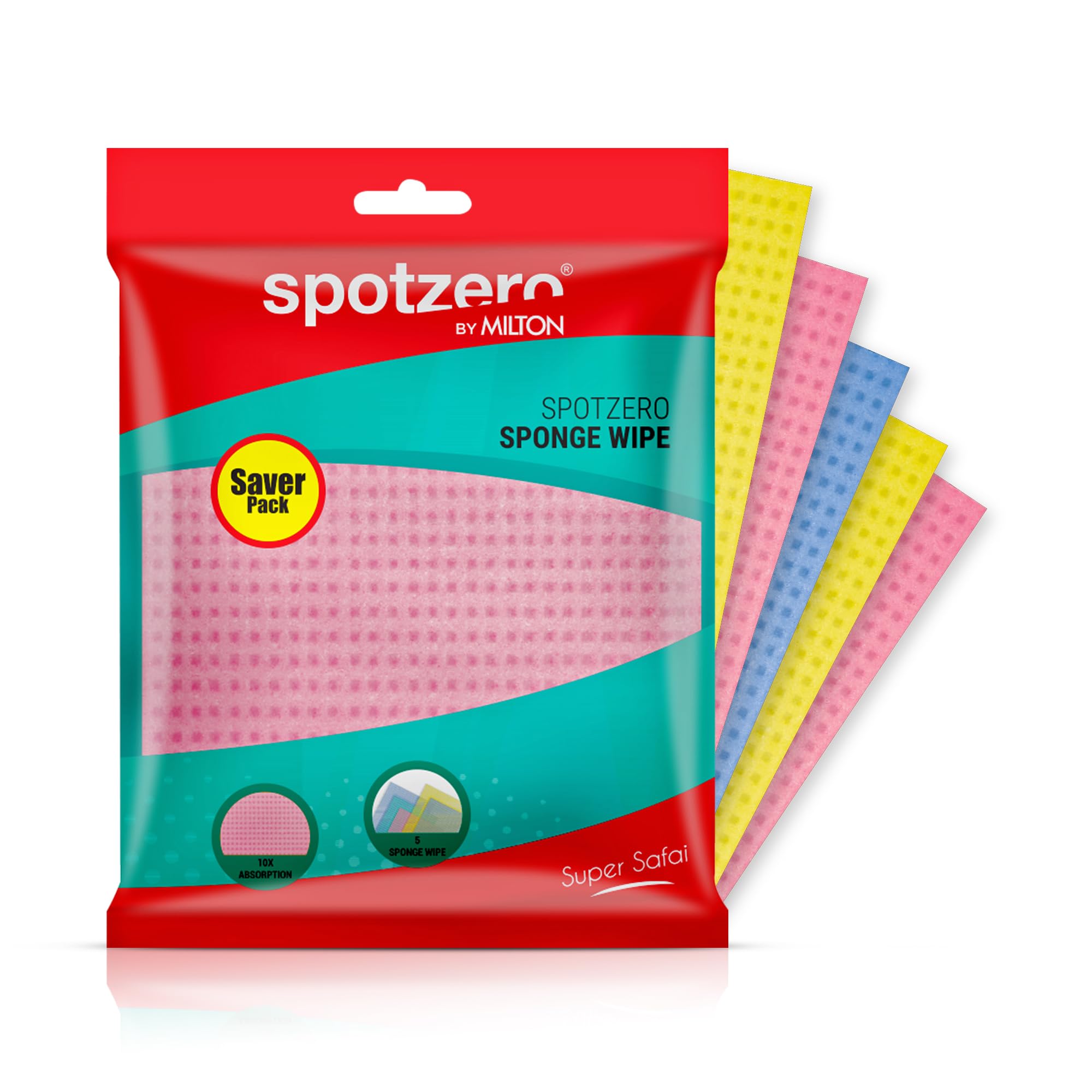 Spotzero By Milton Sponge Wipe Set of 5, Multicolour (B08HJ8PZ72) Amazon Price History, Amazon Price Tracker