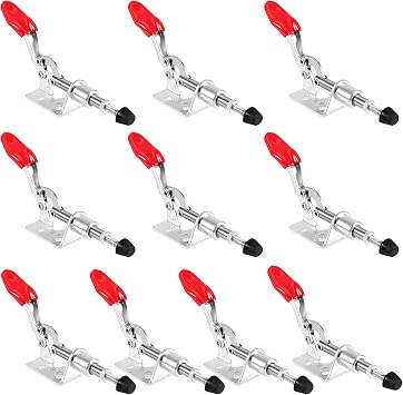 10 Pack Adjustable Toggle Clamp 301 AM, Push Pull Toggle Clamps Quick Release Vertical Clamp for Welding, Woodworking, 99 lbs Max Clamping Force