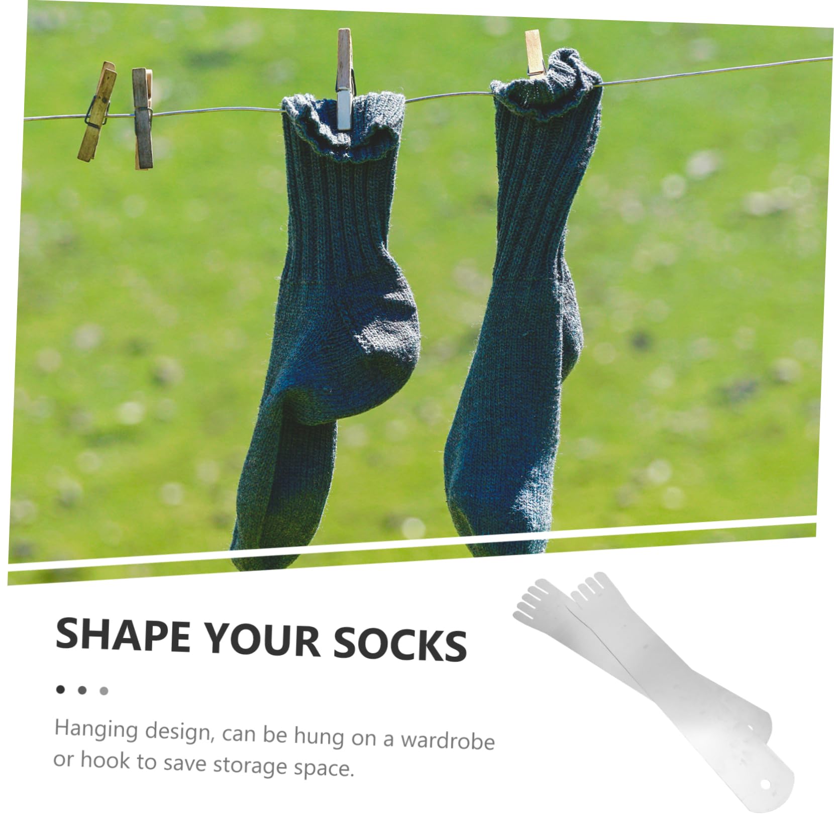 Gogogmee 2pcs Aluminum Sock Jigs Sock Shaping Boards for Men's Organizing Tool Display Board for