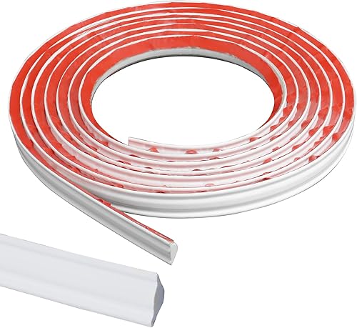 Tira de calafateo flexible, 34 pulgadas para moldear, piso, borde de azulejos, encimera, salpicaduras, techo, esquina de pared, zócalo (10 pies,