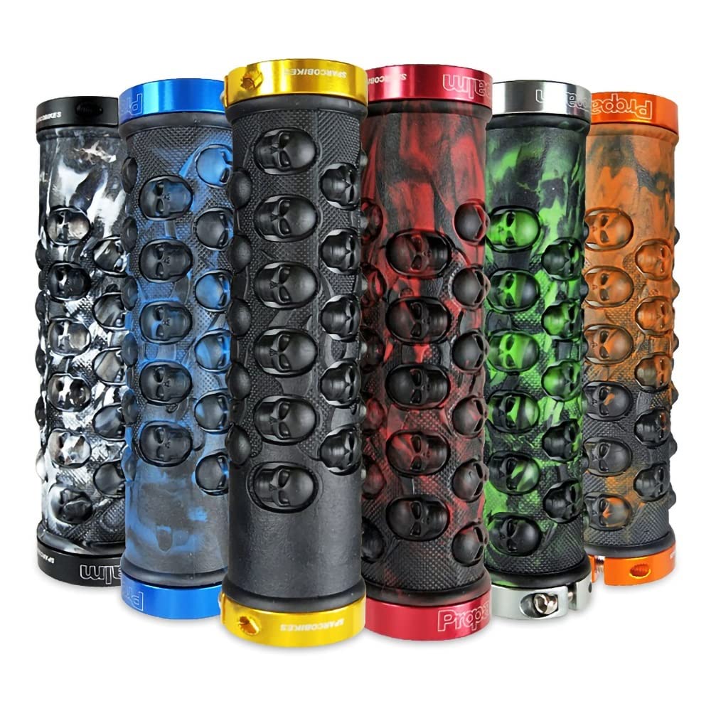 Manopole Mtb GRIPS BICICLETTI ANTI-SKID Confortevole Gomma Manubrio Manubri Grips Mountain Road Bike Maniglia Bar Grips Grip Bicycle Grips Manopole Bici (Color : Orange orange ring)