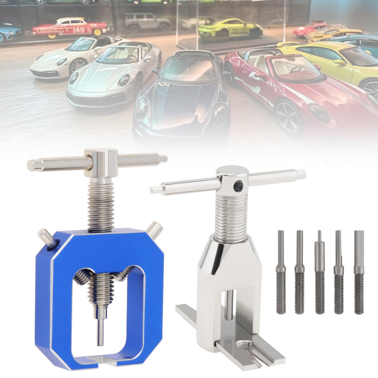 Omninmo RC Motor Gear Puller Universal Motor Pinion Gear Puller Remover for Vehicle Model/Small Motor with Blue Gear Puller, Motor Pinion Gear Professional Remover(2pcs)