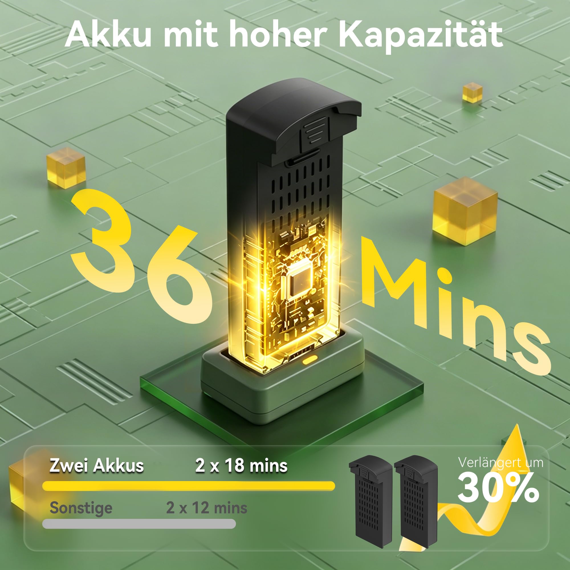 H867 Drohne mit Kamera 4K für Erwachsene und Anfänger, Bürstenloser Motor, 36 Minuten Flugzeit (2 Akkus), 360° Flip, Optische Flusspositionierung, Faltbarer Quadrocopter(Schwarz)(Mittel)