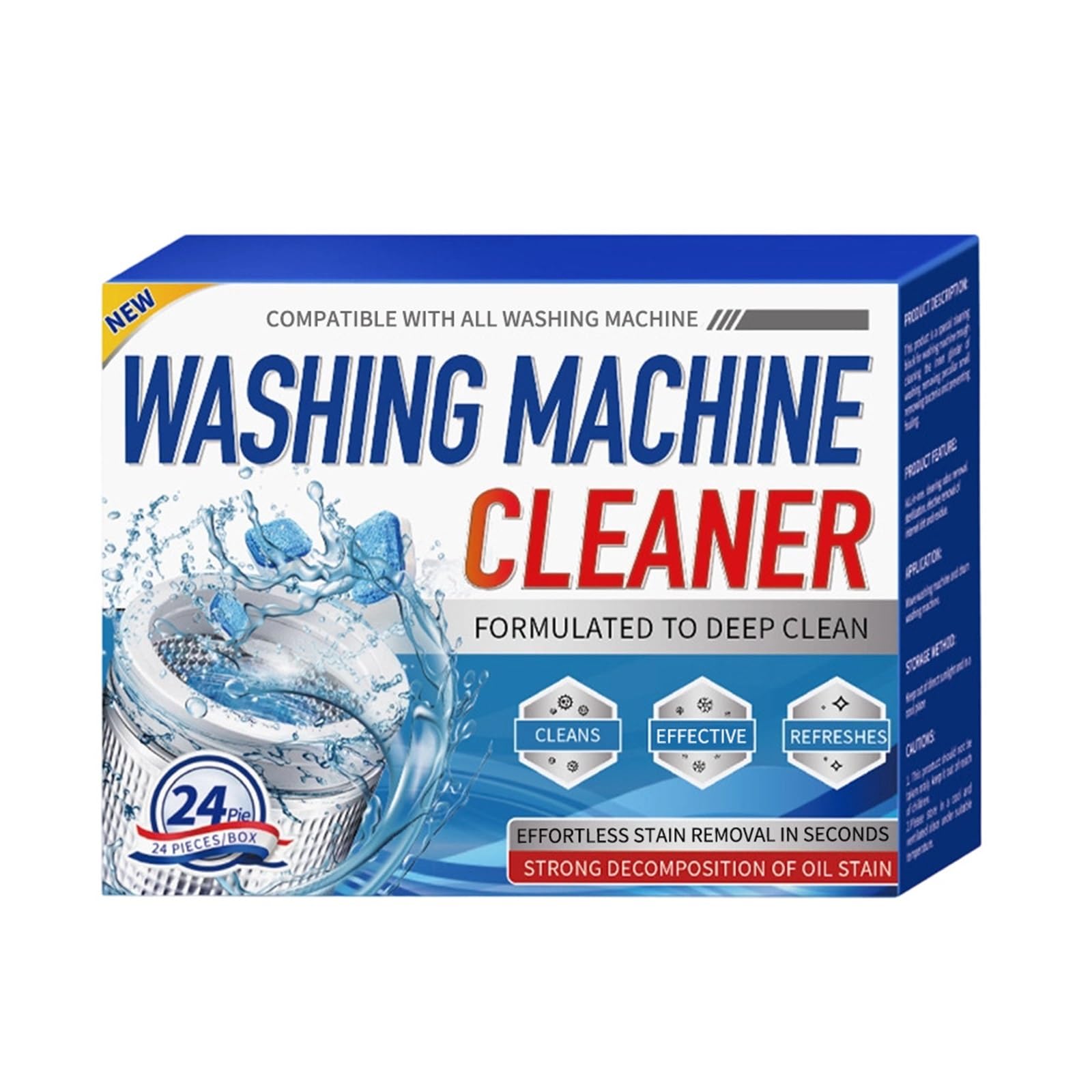 washing machine cleaner tablets Limpiador de tambor for lavadora, lavavajillas, pastillas efervescentes, quitamanchas