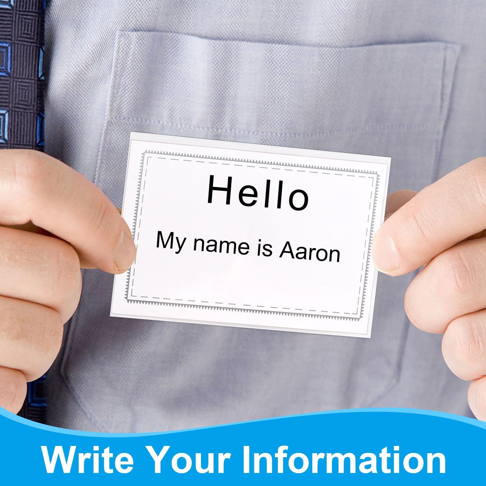 30 Stück Transparente Namensschilder Mit Clip & Nadel - PVC Ausweishüllen 90x56mm