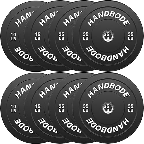 Rubber Weight Plates, Olympic Bumper Plate Set 2-Inch, 45100  110160190260300 lb Barbell Weights for Home Gym, Colored Standard Strength Training